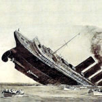 Les transatlantiques dans la guerre : le Lusitania coule après avoir été torpillé par un sous-marin allemand