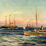 Les yachts impériaux de Russie dans la Manche en 1910